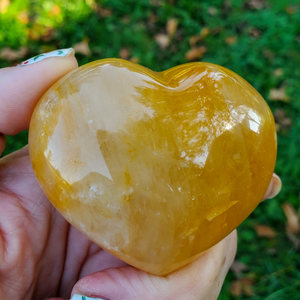 Golden Healer Quartz crystal heart