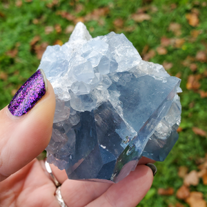 Natural Celestite Druzy Geode Cluster 