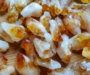 natural rough citrine point crystals