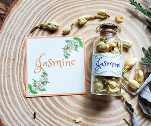 Jasmine mini Apothecary Herb Bottles 
