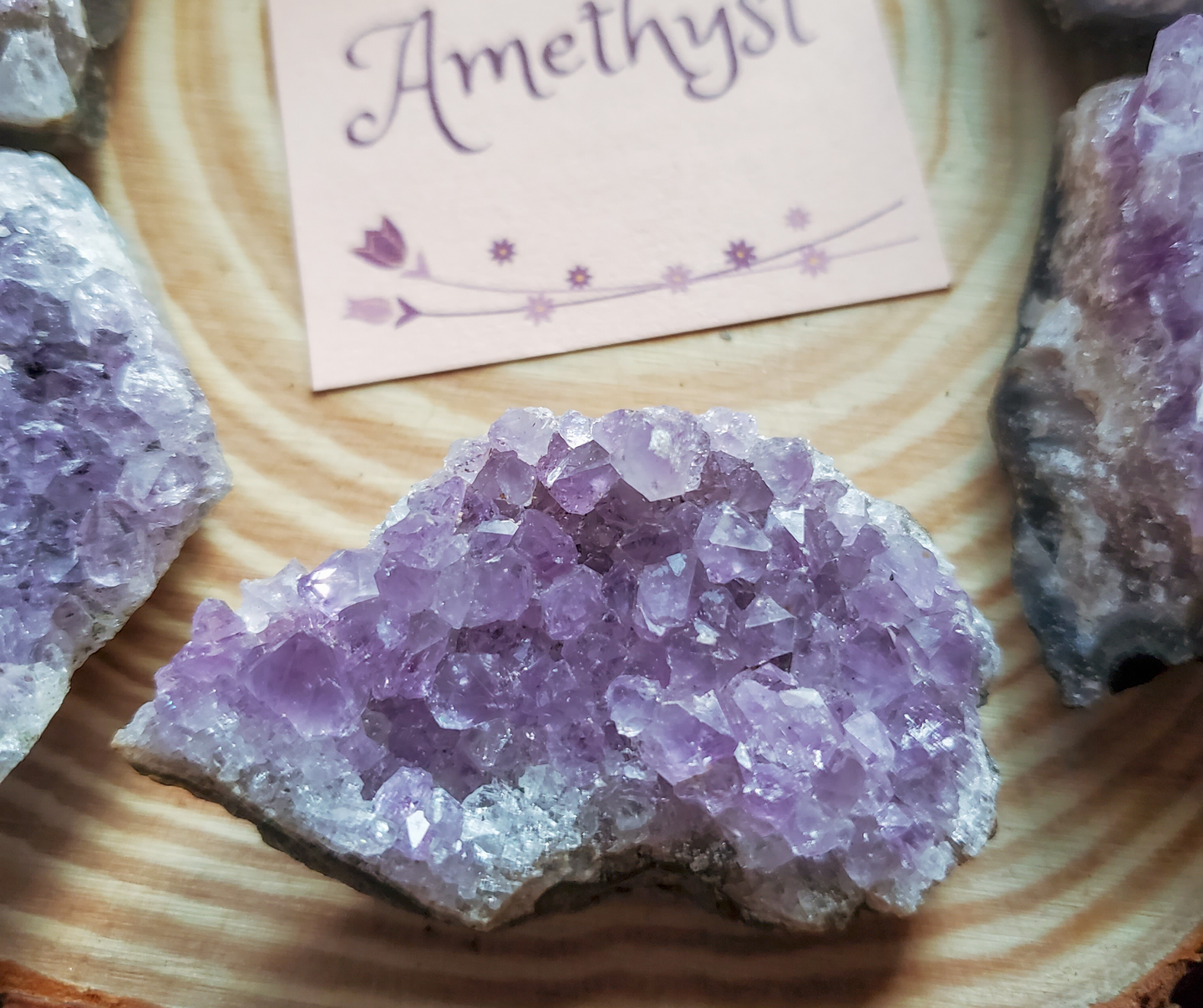 Uruguayan purple amethyst crystal cluster