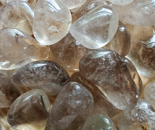Load image into Gallery viewer, smoky quartz crystals, tumbled gemstones
