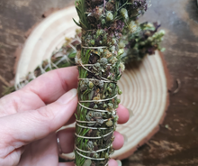 Load image into Gallery viewer, dried herb bundle smudge stick
