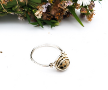 Load image into Gallery viewer, Dalmatian Jasper Wire Wrapped Ring - made to order
