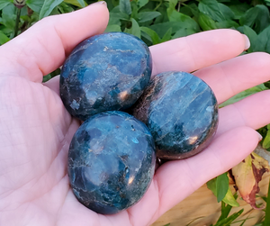 Blue apatite Palm stones