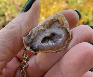 Occo Agate Geode Keychain