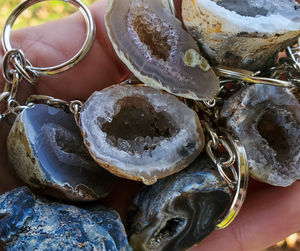 Occo Agate Geode Keychain