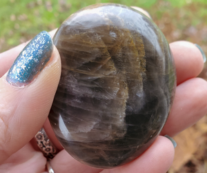 Black moonstone crystals