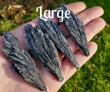 Load image into Gallery viewer, Black Kyanite Fan - Black Kyanite Crystals
