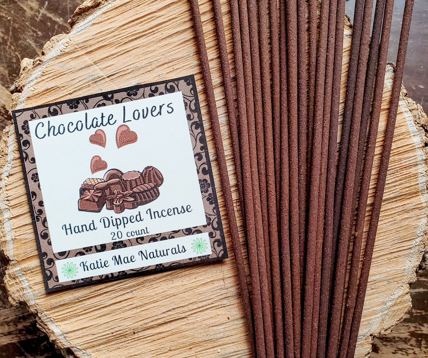 Chocolate Lovers Hand Dipped Incense Sticks - 20 pack