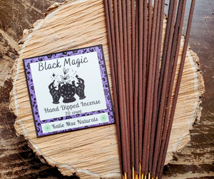 Black Magic Hand Dipped Incense Sticks - 20 Pack