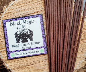 Black Magic Hand Dipped Incense Sticks - 20 Pack