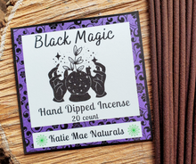 Load image into Gallery viewer, Black Magic Hand Dipped Incense Sticks - 20 Pack
