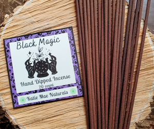 Black Magic Hand Dipped Incense Sticks - 20 Pack