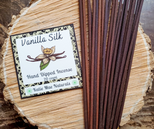 Load image into Gallery viewer, Vanilla Silk Hand Dipped Incense Sticks - 20 pack
