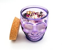 Load image into Gallery viewer, Self Empowerment Intention Candle (Blackened Amethyst) - 12 oz Purple Skull Jar
