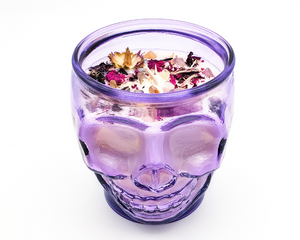 Self Empowerment Intention Candle (Blackened Amethyst) - 12 oz Purple Skull Jar