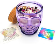 Load image into Gallery viewer, Self Empowerment Intention Candle (Blackened Amethyst) - 12 oz Purple Skull Jar
