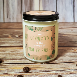 Coffee scented grounding intention candle
