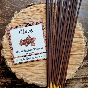 Clove scented hand dipped incense sticks 