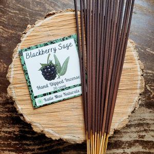 Blackberry sage scented incense sticks, made with phthalate free fragrance 