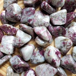 Ethical pink tourmaline Rubellite tumbled gemstones