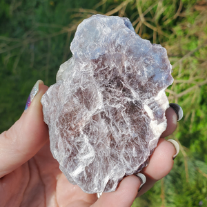 Purple lepidolite mica leaf crystal