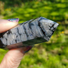 Load image into Gallery viewer, Snowflake Obsidian gemstone tower
