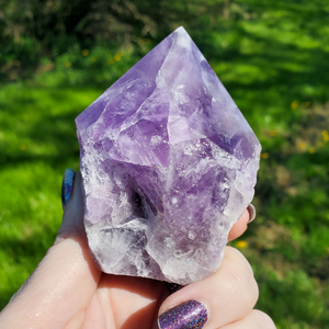 Large Natural Amethyst Top Polished Point