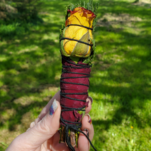 Load image into Gallery viewer, Cedar and rose white sage alternative smudge sticks 
