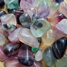 Load image into Gallery viewer, Rainbow fluorite Tumbled gemstones
