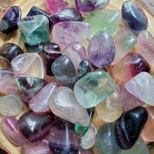 Load image into Gallery viewer, Rainbow fluorite tumbled crystals
