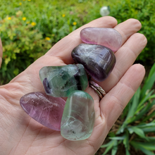 Load image into Gallery viewer, Rainbow fluorite tumbled crystals
