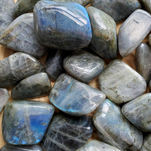 Load image into Gallery viewer, Labradorite tumbled gemstones, ethically mined
