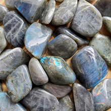 Load image into Gallery viewer, Labradorite tumbled gemstones, ethically mined
