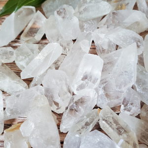 Grade c clear quartz crystal points