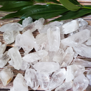 Grade c clear quartz crystal points