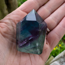 Load image into Gallery viewer, Rainbow fluorite crystal point
