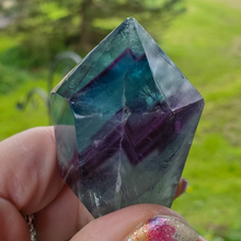 Load image into Gallery viewer, Rainbow fluorite crystal point

