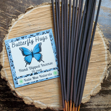 Load image into Gallery viewer, Butterfly hugs hand dipped incense sticks, phthalate free incense 

