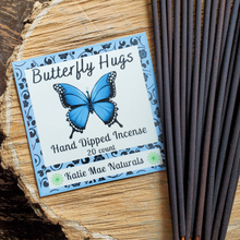 Load image into Gallery viewer, Butterfly hugs hand dipped incense sticks, phthalate free incense 
