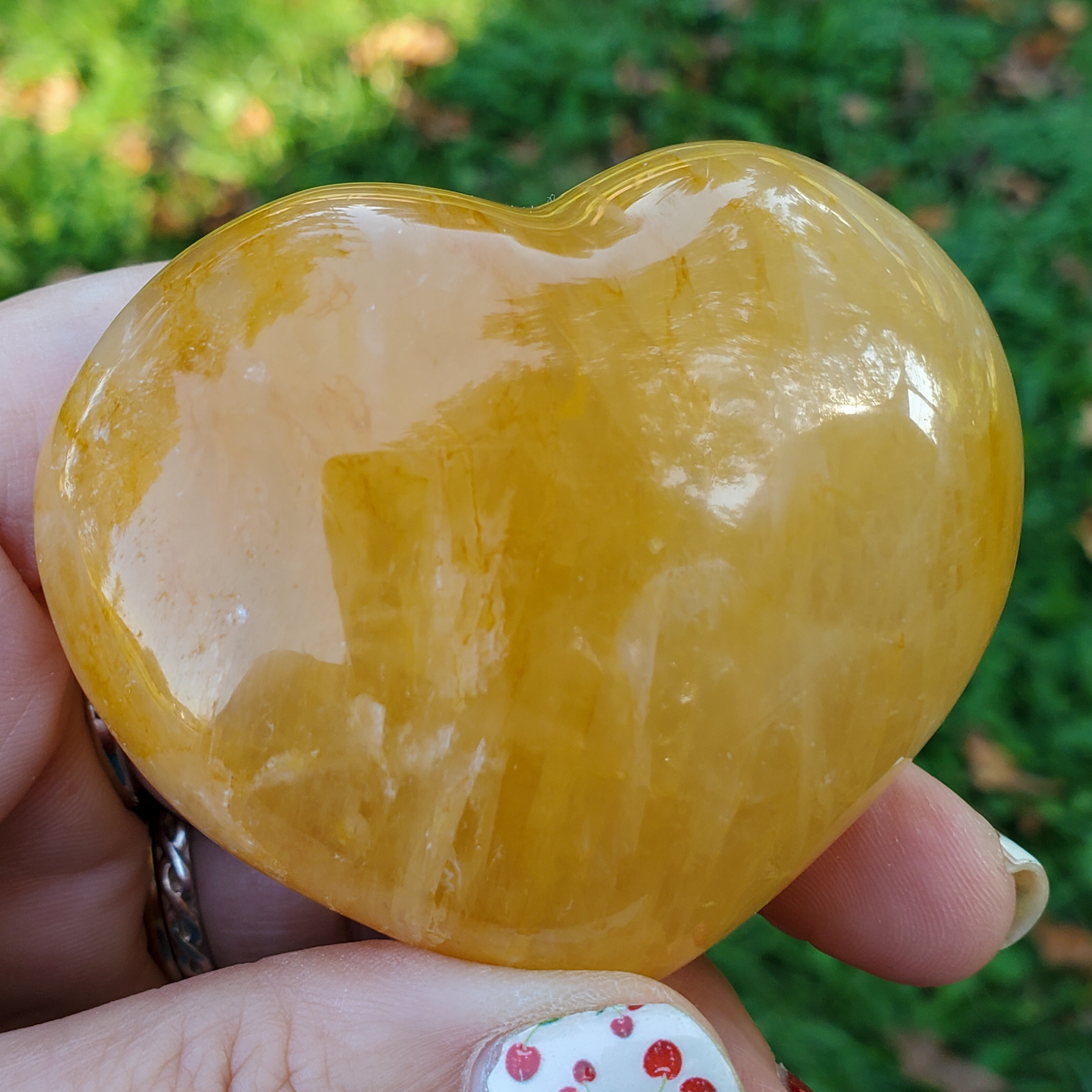 Golden Healer Quartz crystal heart