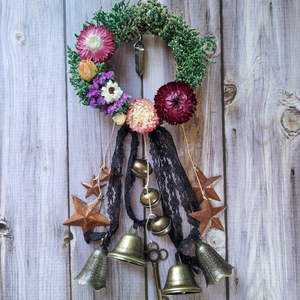 Witches Bells Door Chimes - Door Wreath with Bells
