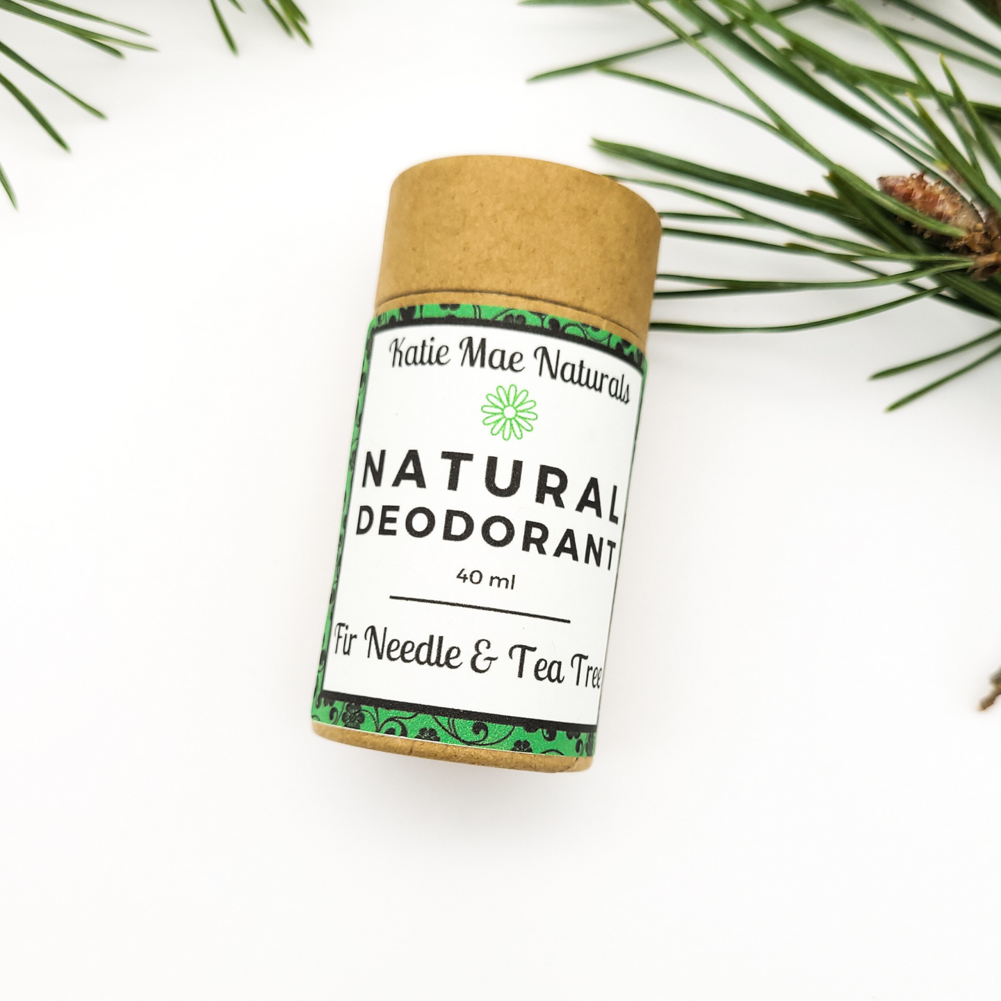 Fir Needle and Tea Tree Zero Waste Natural Deodorant - Trial Size
