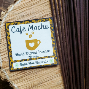 Cafe mocha hand dipped incense sticks 