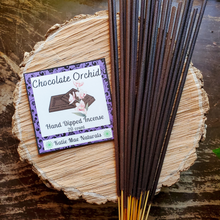 Load image into Gallery viewer, Chocolate orchid hand dipped incense sticks 

