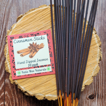 Load image into Gallery viewer, Cinnamon hand dipped incense sticks 
