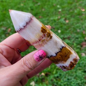 Rainbow jasper crystal point 