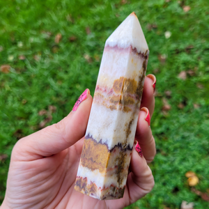 Rainbow jasper crystal tower