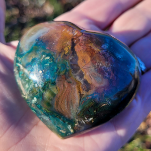 Ocean Jasper Gemstone Heart - 2.75 inch